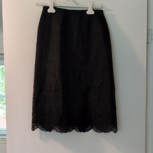 Ann Taylor Black Midi Skirt
